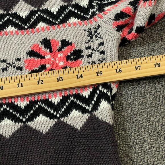 Cold As Ice Winter Sweater Womens S Gray Acrylic Wool Knit Full Zip Holiday - Picture 7 of 11